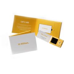 2.4 Inch LCD Name Card Style Video Brochure 8mins Video Memory