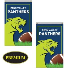 2.5 Ft X 4 Ft Double Sided Knitted Polyester Vertical Banner