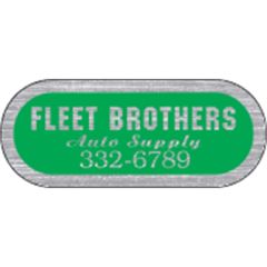 2.5 Inch X 1 Inch Capsule ID Decal - Brushed Chrome