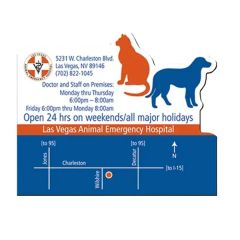 2.5 Inch X 3 Inch Dog & Cat Veterinarian Stock Vinyl Magnet - 20mil