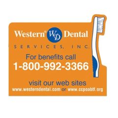 2.5 Inch X 3 Inch Toothbrush Stock Shape Vinyl Magnet - 30mil