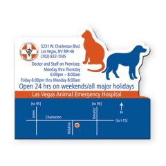 2 1/2 Inch X 3 Inch Vinyl Magnet With Dog And Cat