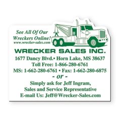 2 1/2 Inch X 3 Inch Vinyl Magnet With Semi Tractor Trailer