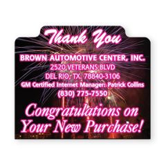 2 1/2 Inch X 3 Inch Vinyl Magnet With Thank You