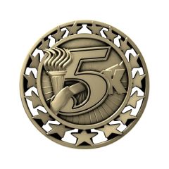 2 1/2 Inch 5k Star Medal