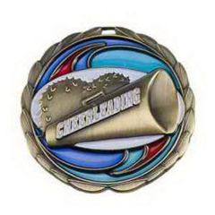 2 1/2 Inch Cheerleader Color Epoxy Medal