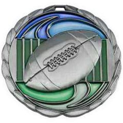 2 1/2 Inch Football Color Epoxy Medallion