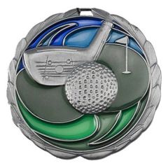 2 1/2 Inch Golf Color Epoxy Medal