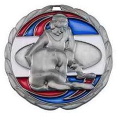 2 1/2 Inch Wrestling Color Epoxy Medal