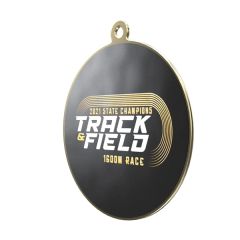 2 1/4 Inch Express Brass Vibraprint Insert Medal In Gold
