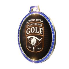 2 1/4 Inch Express Vibraprint Blue Glitter Insert Medal