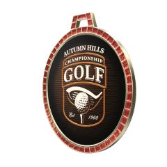 2 1/4 Inch Express Vibraprint Red Glitter Insert Medal