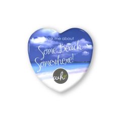 2 1/4 Inch  Heart Button Full Color W/Safety Pin