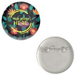2 1/4 Inch  Round Button Full Color W/Safety Pin