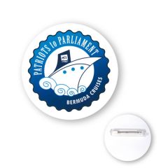 2 1/4 Inch  Round Chipboard Button