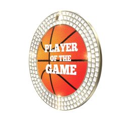 2 3/4 Inch Express Vibraprint White Glitter Insert Medal