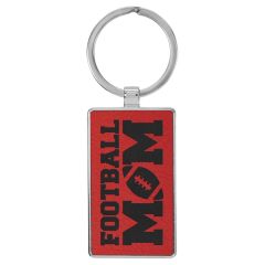 2 3/4 Inch X 1 1/4 Inch Laserable Leatherette Rectangle Keychain