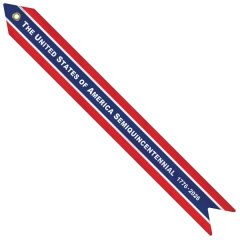 2 3/4 Inch X 24 Inch America 250 Anniversary Knit Polyester Streamer