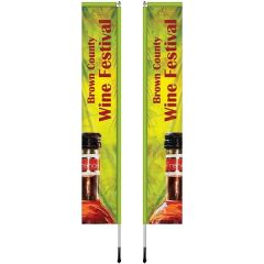 2 Ft X 12 Ft Custom Double Sided Windchaser Flag Kit