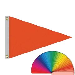 2 Ft X 3 Ft Solid Color Pennants With Heading & Grommets