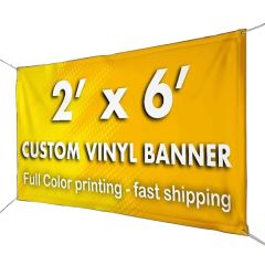 2 Ft X 6 Ft Dye-Sublimated Printed Polyester Banner Fabric