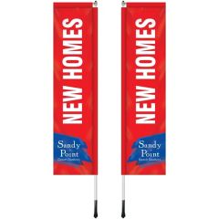 2 Ft X 8 Ft Custom Double Sided Windchaser Flag Kit