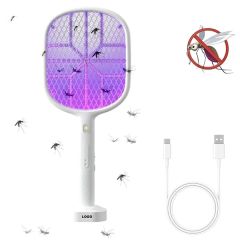 2 In1 Rechargeable Mosquito Fly Swatter Racket