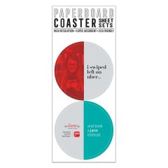 Round Paperboard Coaster Sheet Sets Of 2 - 3 1/2 In