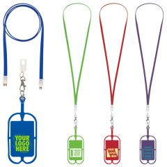 2-In-1 Charging Cable Lanyard With Phone Holder And Wallet
