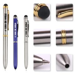2 In 1 Stainless Steel Stylus Pen