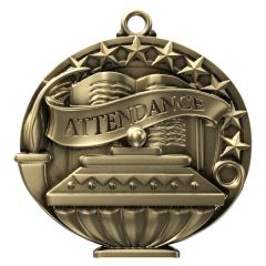 2 Inch Academic Performance Medal Attendance In Gold