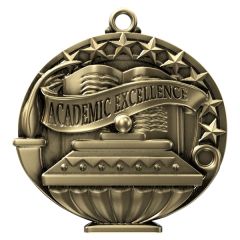 2 Inch Academic Performance Medal Excellence In Gold