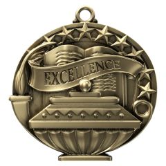 2 Inch Academic Performance Medal Excellence In Gold