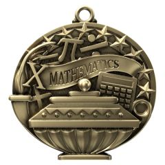 2 Inch Academic Performance Medal Mathematics In Gold