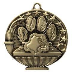 2 Inch Academic Performance Medal Paw In Gold