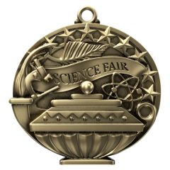 2 Inch Academic Performance Medal Science Fair In Gold