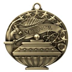 2 Inch Academic Performance Medal Science In Gold