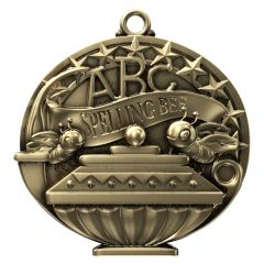 2 Inch Academic Performance Medal Spelling Bee In Gold