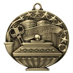 2 Inch Academic Performance Medal Student Council In Gold