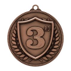 2 Inch Antique Bronze 3rd Place Classic Legacy Medallion