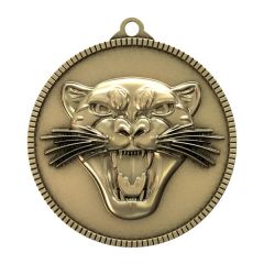 2 Inch Antique Gold Panther Classic Legacy Medallion
