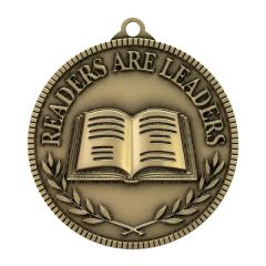 2 Inch Antique Gold Readers Are Leaders Classic Legacy Medallion