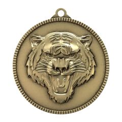 2 Inch Antique Gold Tiger Classic Legacy Medallion