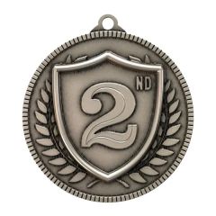 2 Inch Antique Silver 2nd Place Classic Legacy Medallion