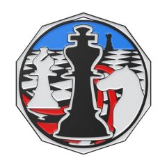 2 Inch Chess Decagon Colored Medal