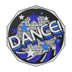 2 Inch Dance Decagon Colored Medal