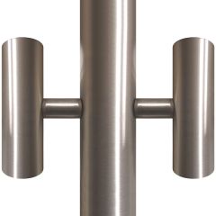 Silver Flagpole Tunnel Lights - For 5 1/2 Inch Diameter Pole