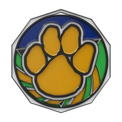 2 Inch Paw Decagon Color Medal