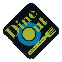 2 Inch  Rounded Diamond Shaped Button W/Safety Pin