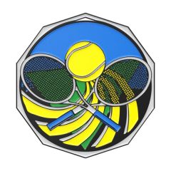 2 Inch Tennis Decagon Color Medal